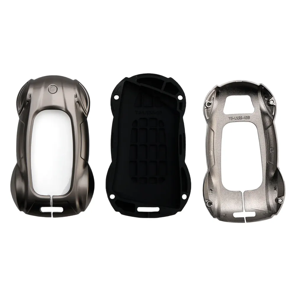 Étui gris pour clé de voiture en alliage de Zinc et cuir, housse pour Lexus ES260h/RX350h/LS500h