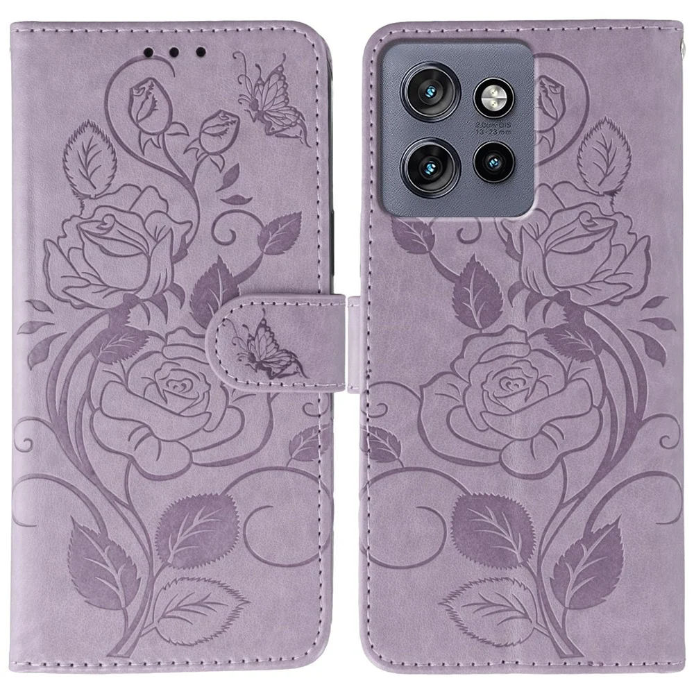 Étui pour téléphone Motorola Edge 50 Neo 5G / Moto S50 5G / Thinkphone 25 5G avec porte-cartes et support, imprimé papillo...