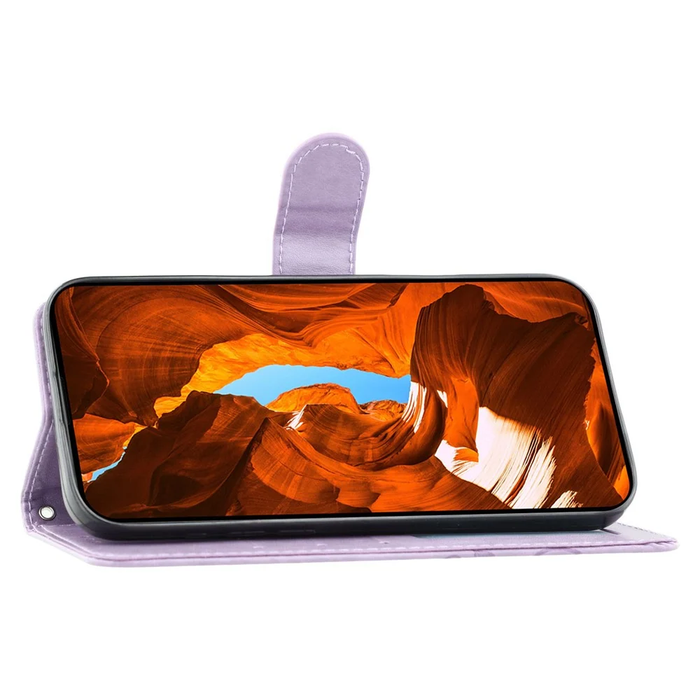 Étui pour téléphone Motorola Edge 50 Neo 5G / Moto S50 5G / Thinkphone 25 5G avec porte-cartes et support, imprimé papillo...