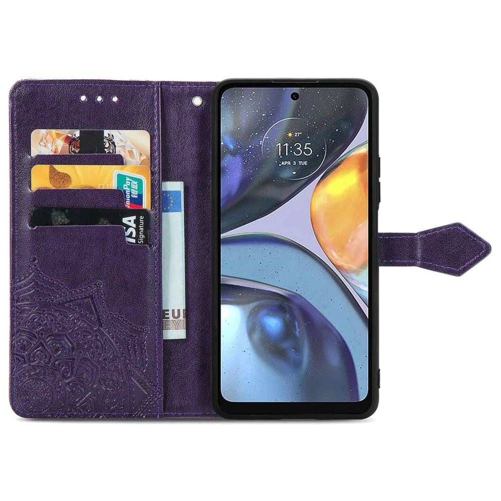Étui à rabat Mandala Motorola Moto G22 - Violet