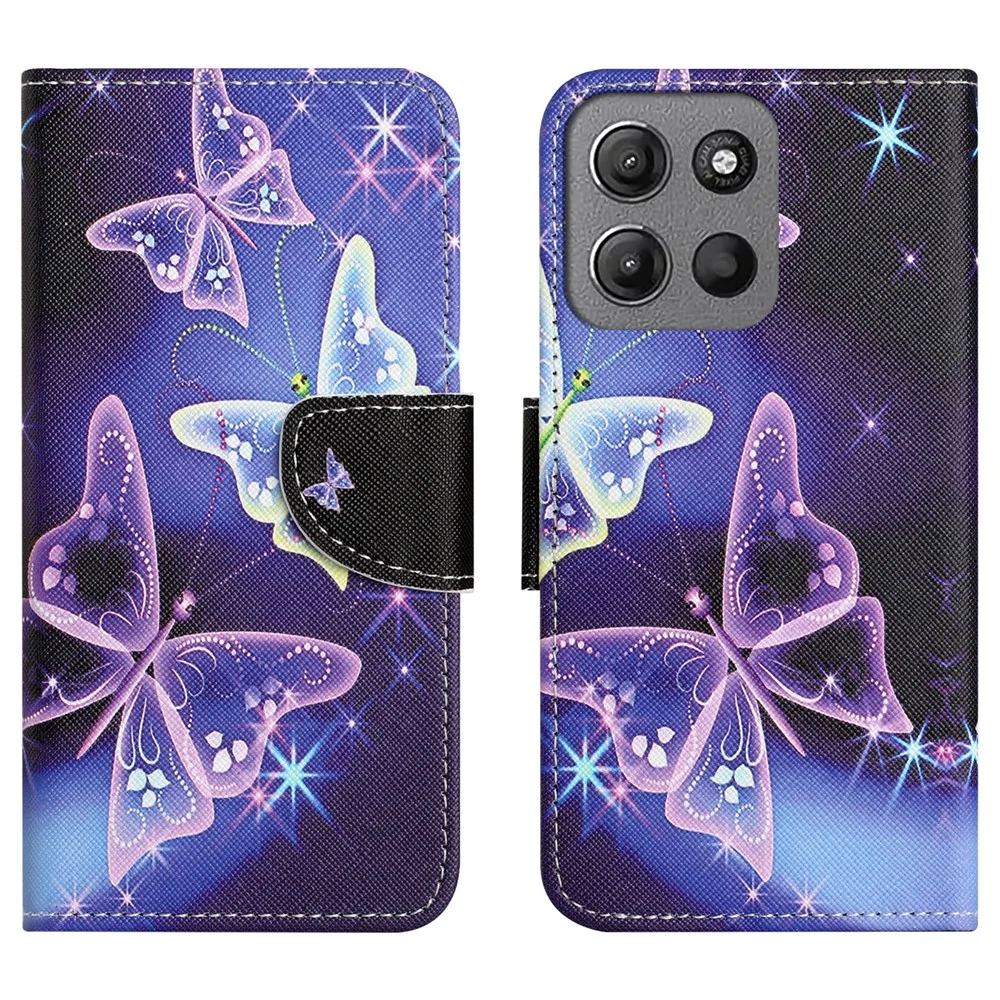 Étui à rabat Wonderland Motorola Moto G56 - Papillon Scintillant