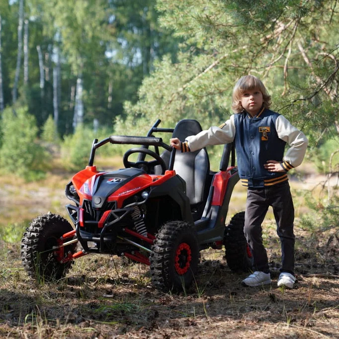 Buggy Renegade Extrême (48 Volts) (20Ah) Moteur Différentiel sur Essieu (1200 Watts) (1 Place) Red Turbo Kids