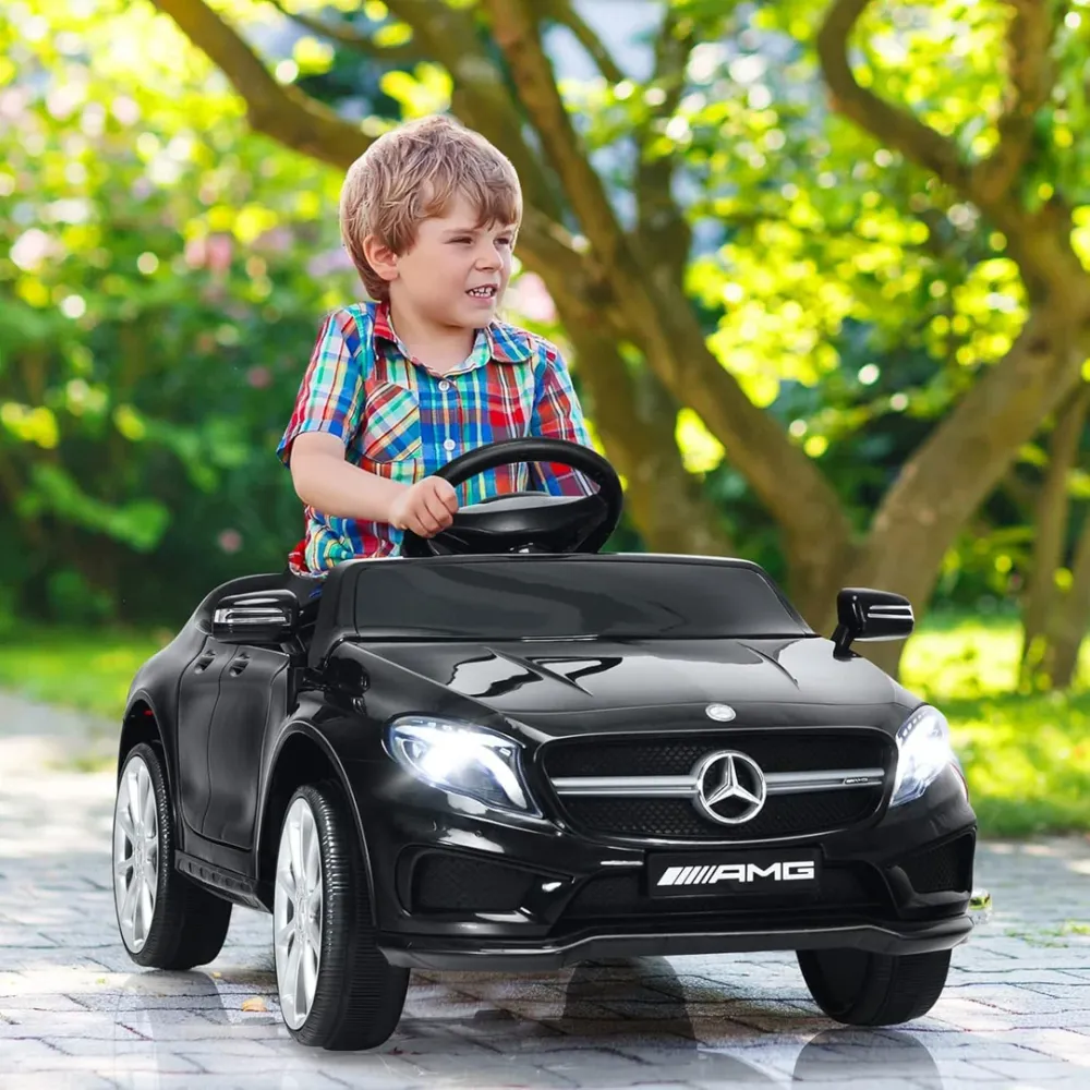 Mercedes Benz GLA45 AMG (Sous License) (12 Volts) (1 Place) (2 à 5 Ans) Black Turbo Kids