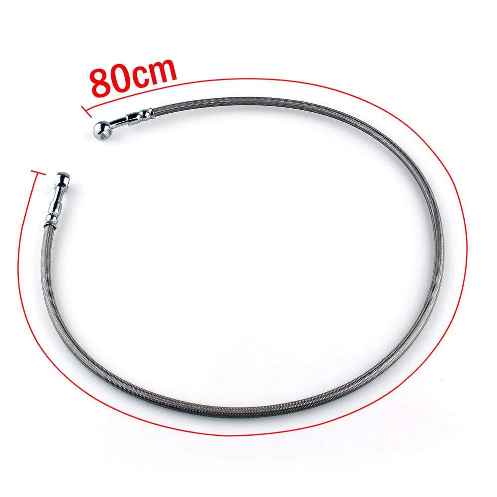 Tuyau d'huile de frein de moto 80cm/31, raccord Banjo en acier inoxydable, extrémité pivotante générique