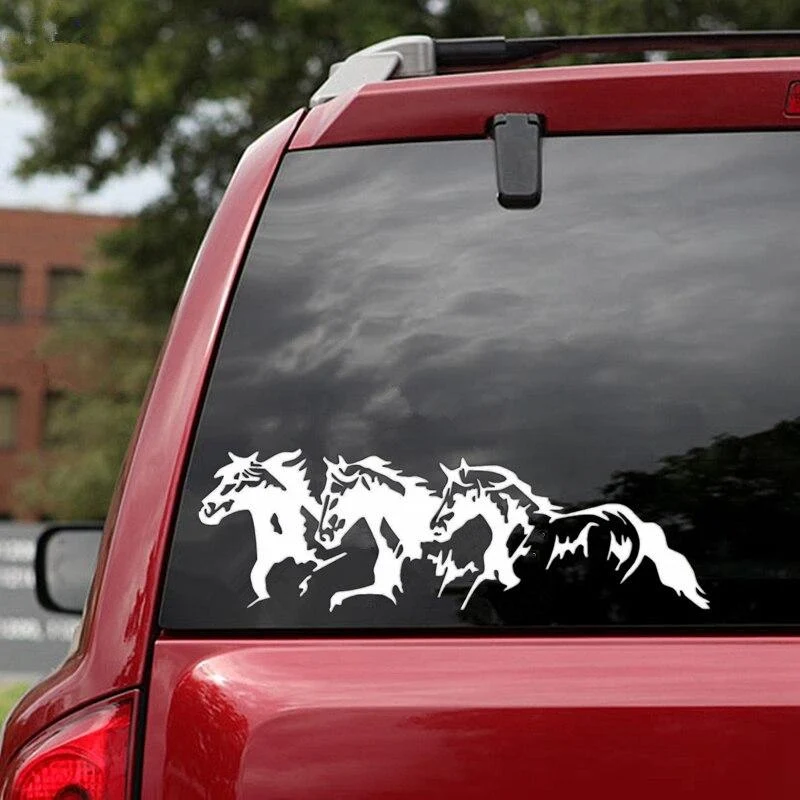 Sticker Voiture Cheval Galop Chevaux Univers Cheval