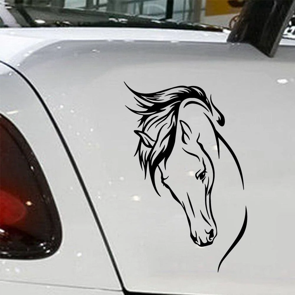Sticker Voiture Cheval Tête de Cheval Univers Cheval