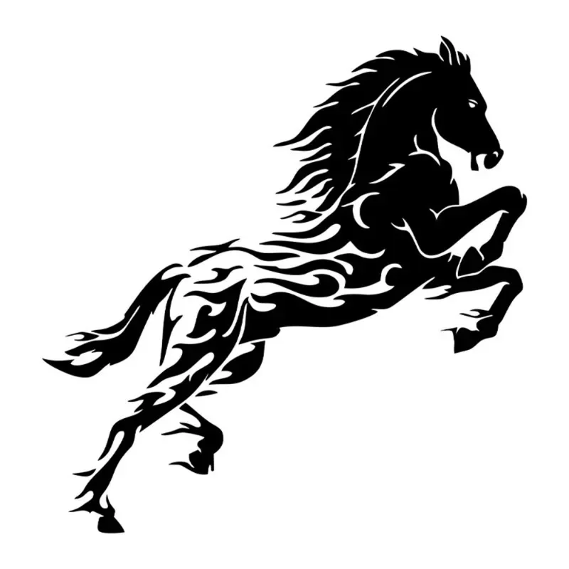 Sticker de Voiture Étalon de Feu D Univers Cheval