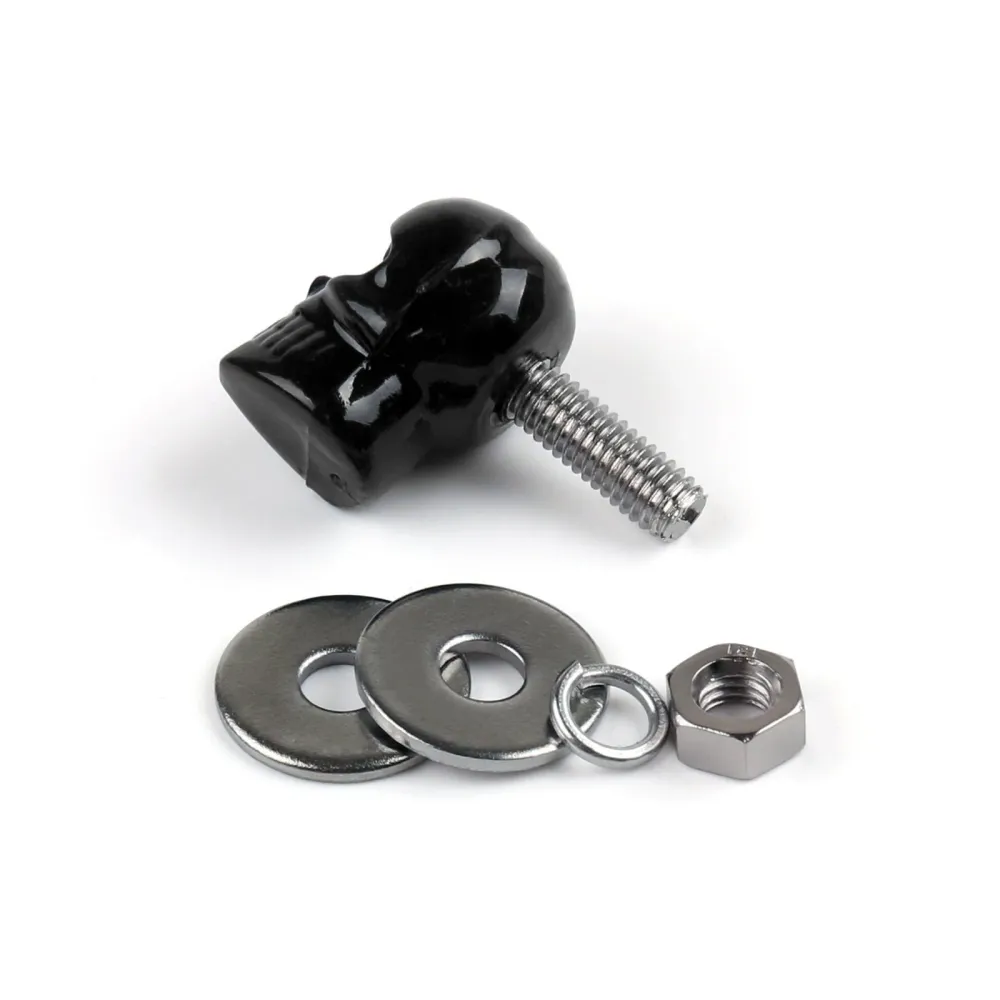 2x universel moto noir crâne plaque d'immatriculation cadre vis boulon générique