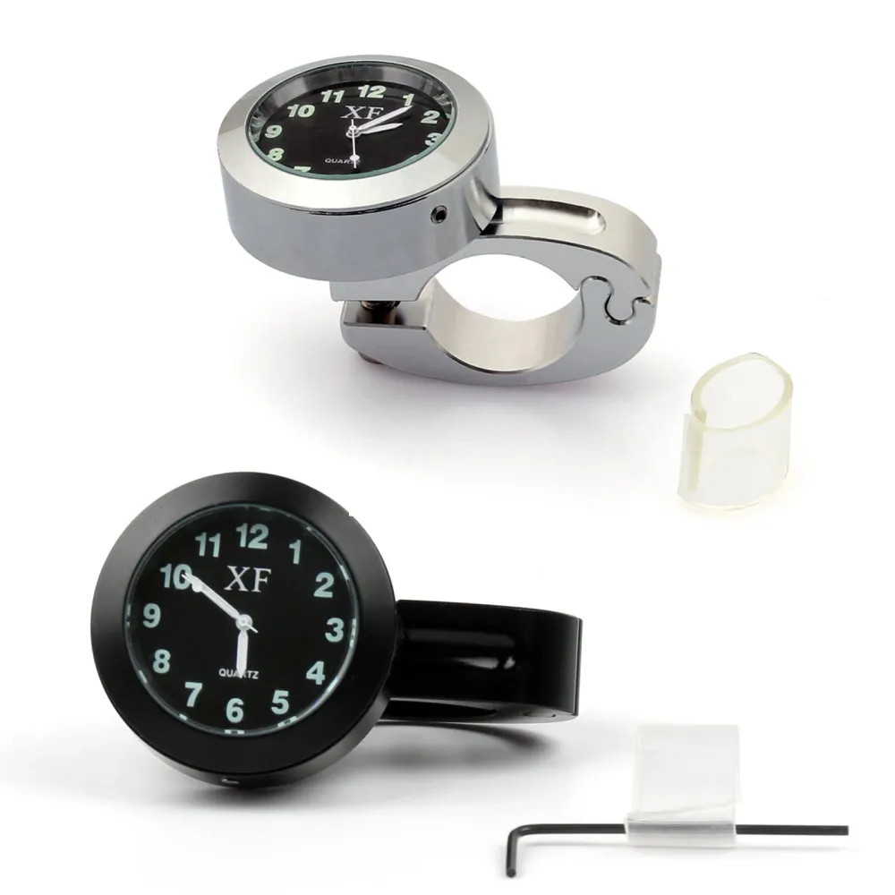 Universel 1 7/8 1 1/4 support de guidon Moto Cruiser Chopper horloge montre générique