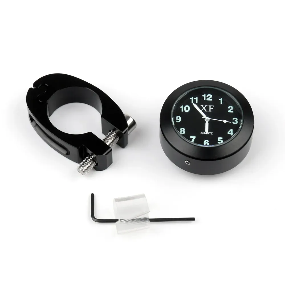 Universel 1 7/8 1 1/4 support de guidon Moto Cruiser Chopper horloge montre générique