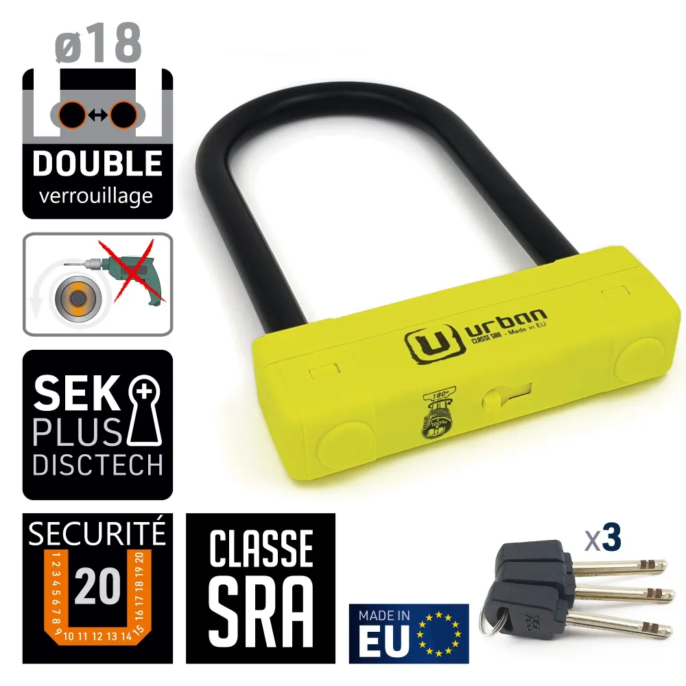 Antivol moto U SRA 120x200mm URBAN
