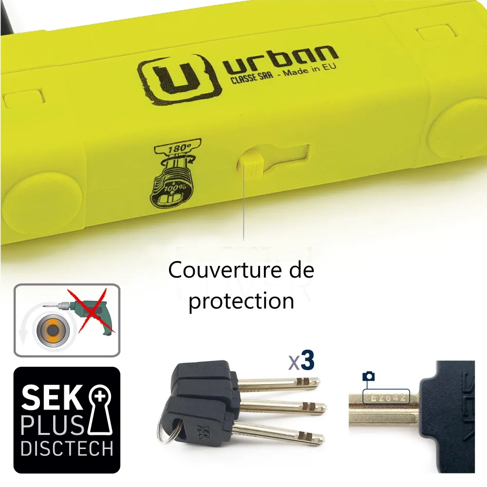 Antivol moto U SRA 120x200mm URBAN