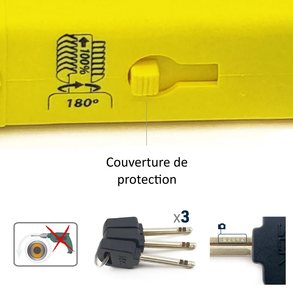 Antivol moto U SRA 85x250mm URBAN