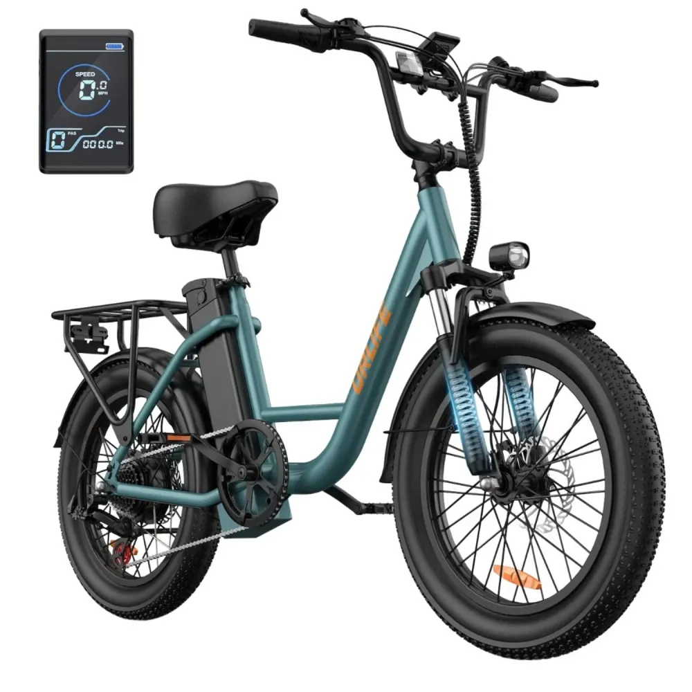 Vélo Électrique URLIFE E20 - Moteur 250W Batterie 48V 13Ah Pneus De 20 Pouces Freins à Disque - Noir