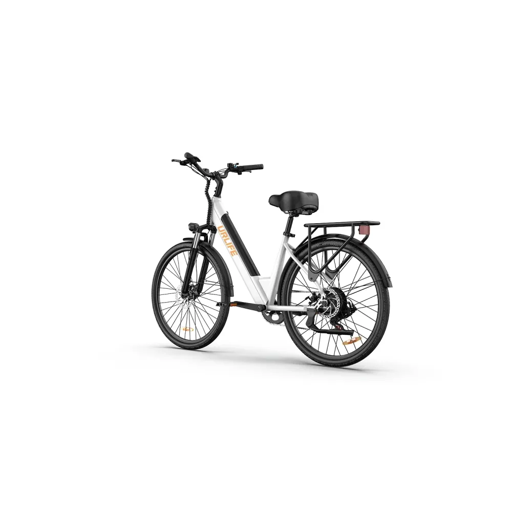 Vélo électrique URLIFE E26 - Moteur 250W batterie 48V10.4Ah pneus 26 pouces freins à disque - Blanc