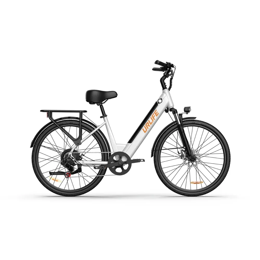 Vélo électrique URLIFE E26 - Moteur 250W Batterie 36V 13Ah Pneus De 26 Pouces Freins à Disque -Blanc
