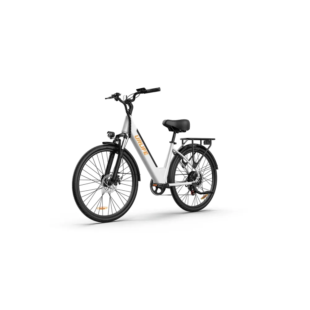 Vélo électrique URLIFE E26 - Moteur 250W Batterie 36V 13Ah Pneus De 26 Pouces Freins à Disque -Blanc