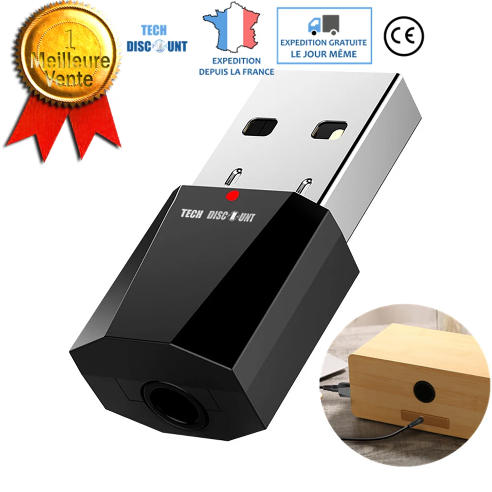 TD® clé USB Adaptateur Bluetooth jack audio Voiture PC ordinateur musique linux Longue portée Windows Mini sans fil plug V...
