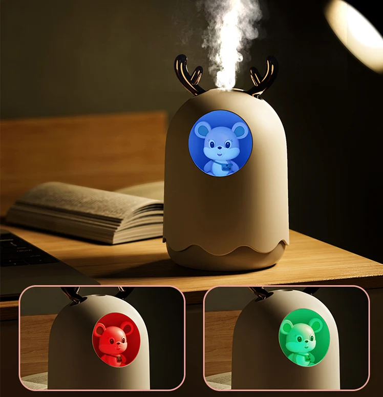 TD® USB humidificateur maison bureau petit portable mignon animal de compagnie bureau nano fine brume voiture aromathérapi...