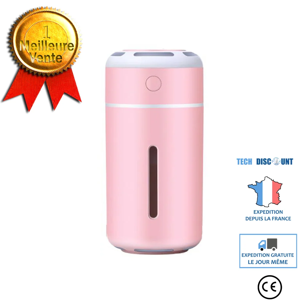 TD® USB petite voiture maison ultrasonique muet humidificateur veilleuse portable aromathérapie diffuseur chambre atomiseu...
