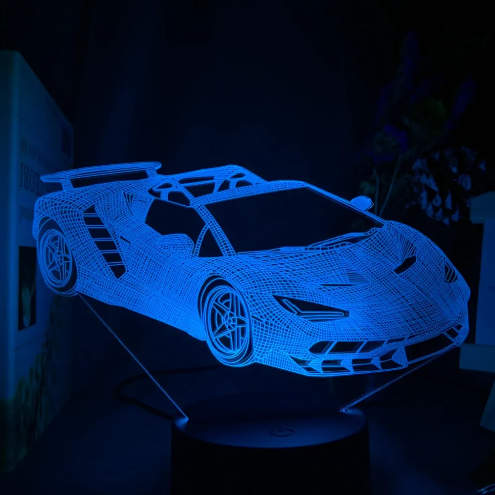 Veilleuse 3D Voiture de Course