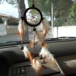Attrape rêves amérindien en cuir noir pour voiture, caravane, etc... vendor-unknown