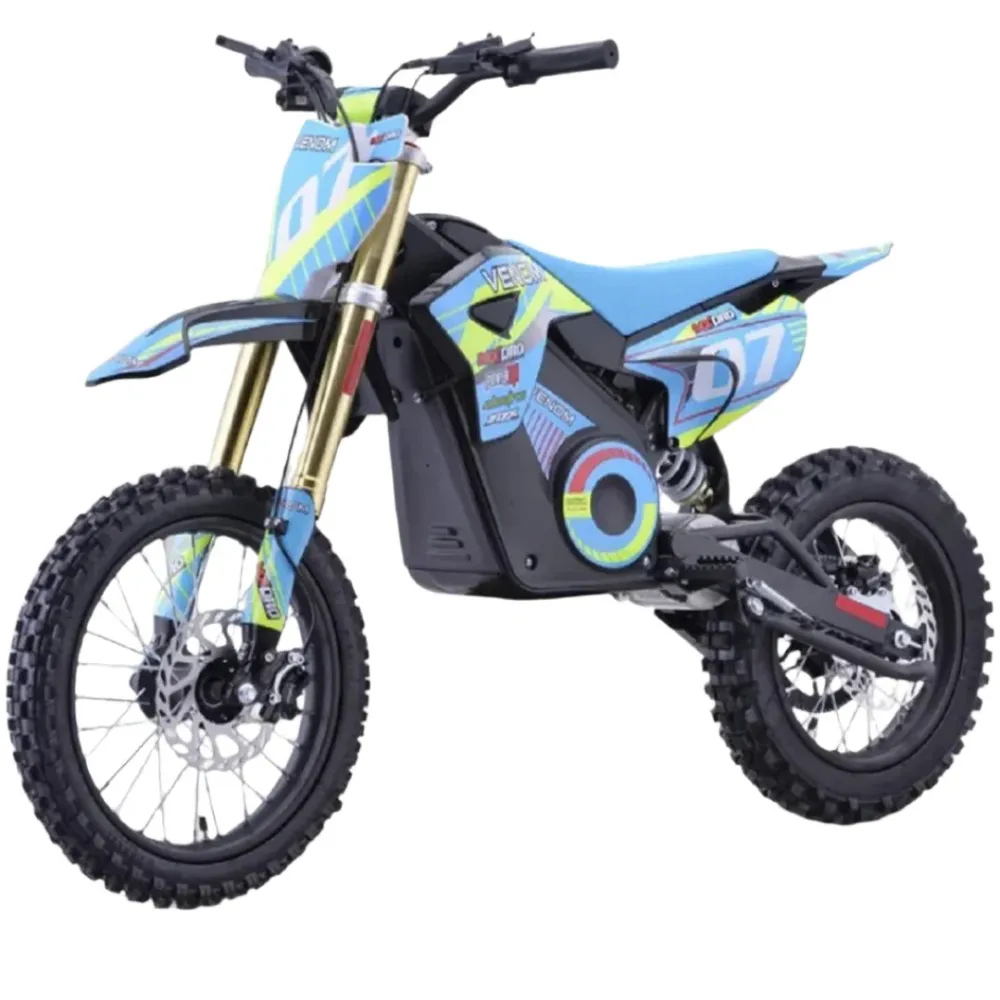 Venom, PRO, Motocross Électrique au Lithium (48 Volts) (13Ah) (1600 Watts) (13 Ans+) Blue