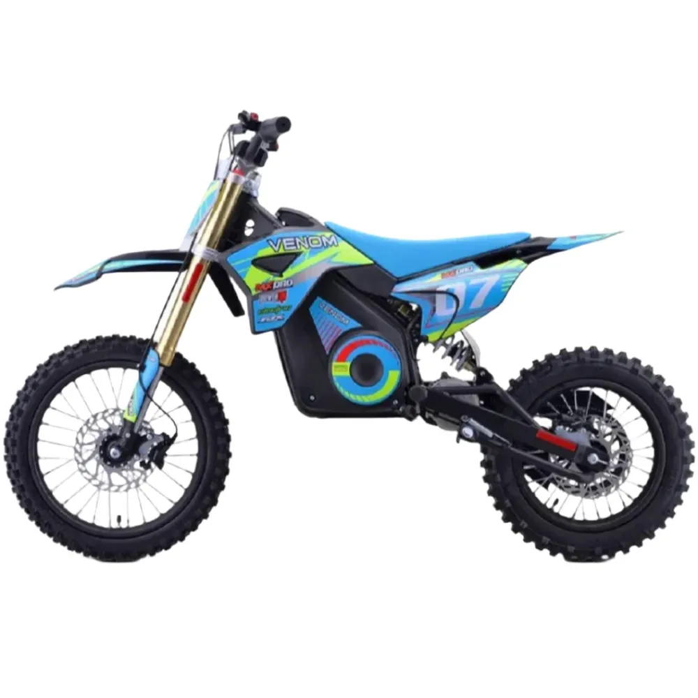 Venom, PRO, Motocross Électrique au Lithium (48 Volts) (13Ah) (1600 Watts) (13 Ans+) Blue
