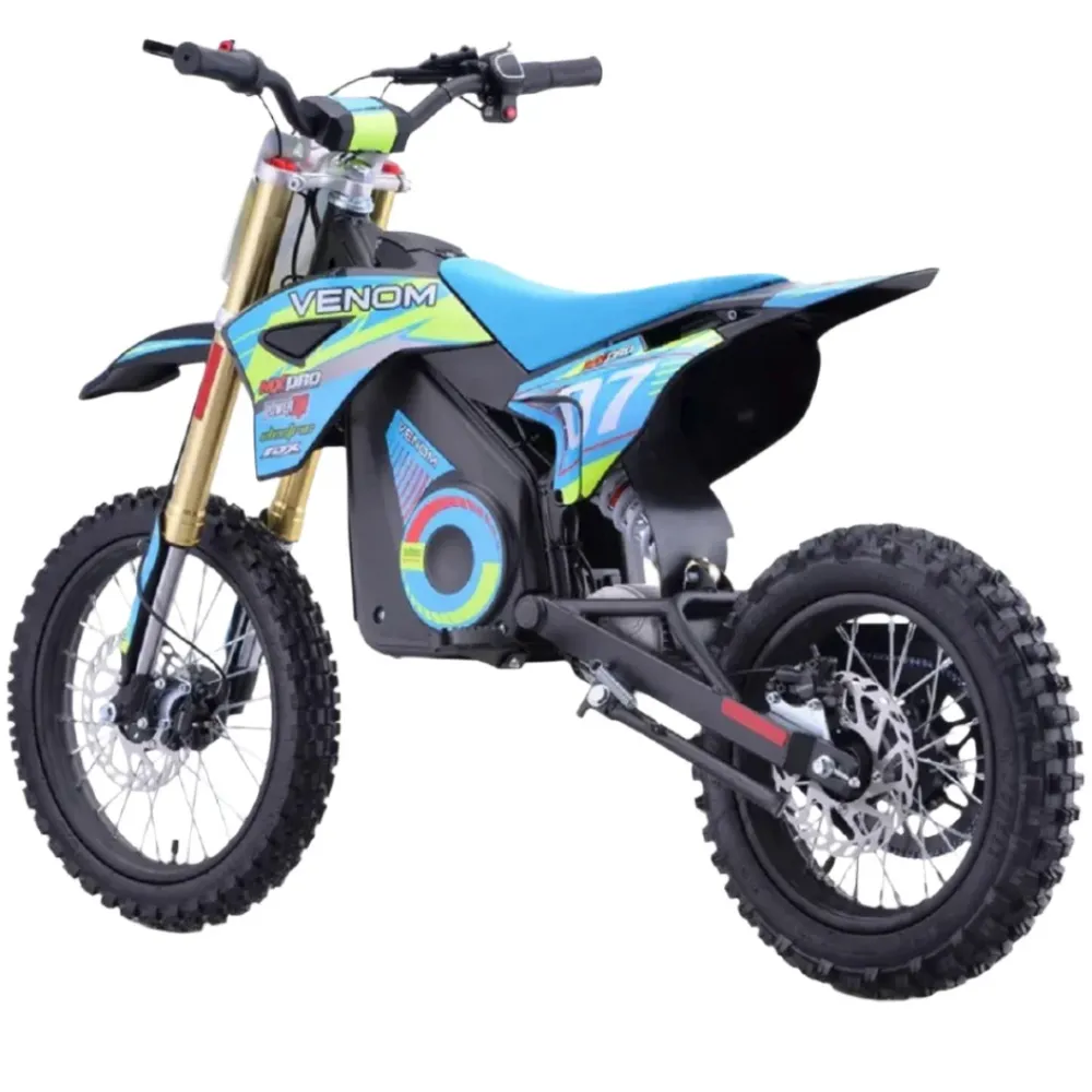Venom, PRO, Motocross Électrique au Lithium (48 Volts) (13Ah) (1600 Watts) (13 Ans+) Blue