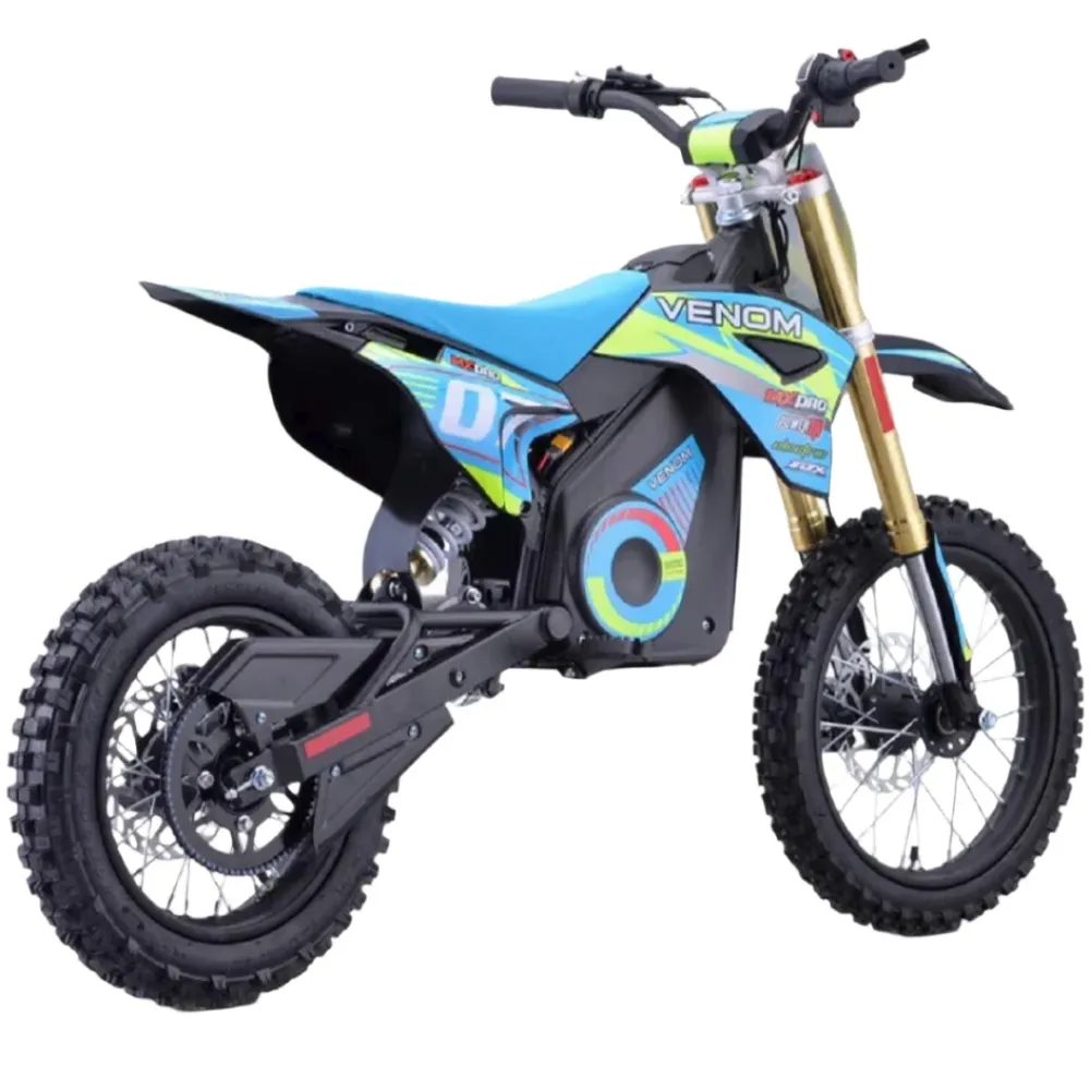 Venom, PRO, Motocross Électrique au Lithium (48 Volts) (13Ah) (1600 Watts) (13 Ans+) Blue