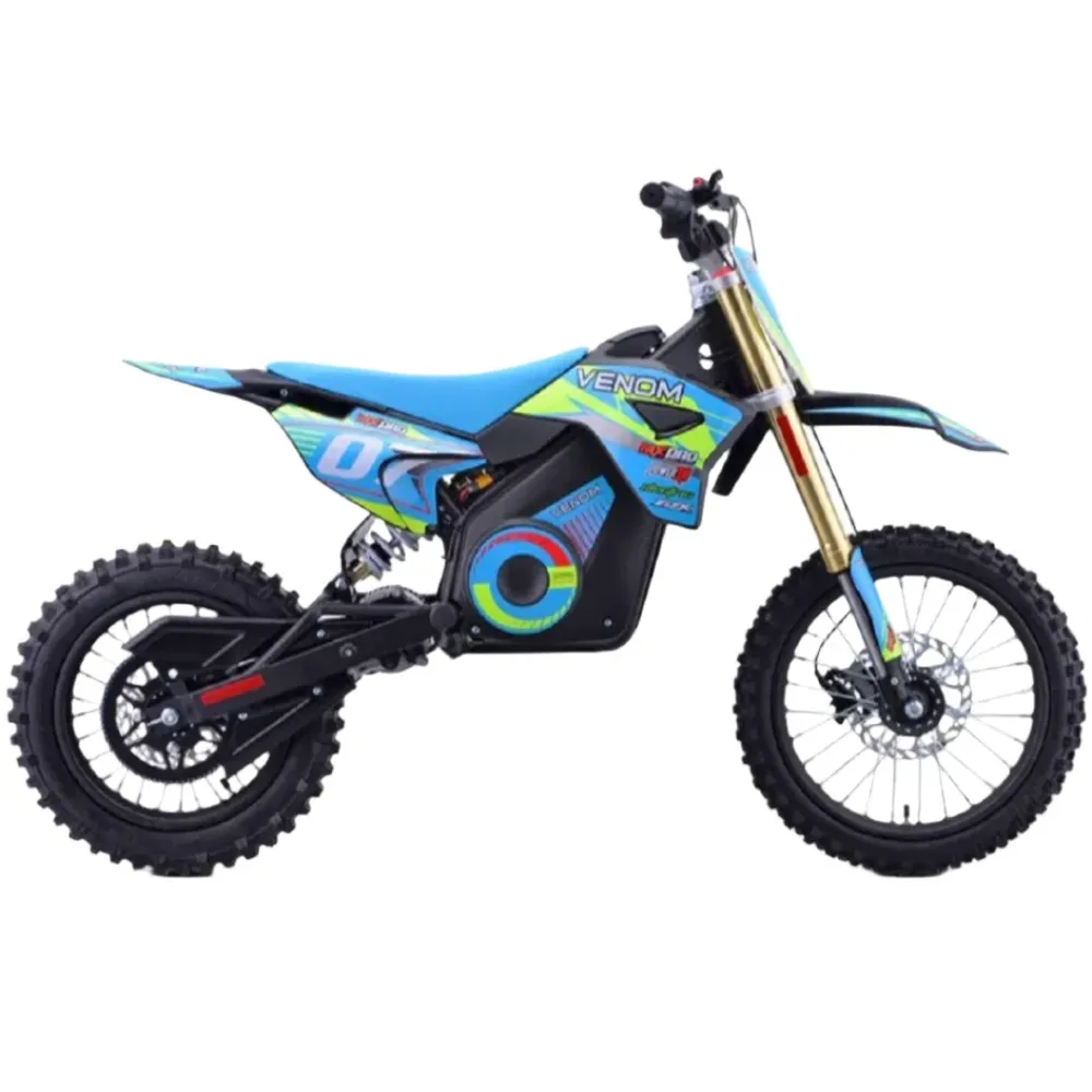 Venom, PRO, Motocross Électrique au Lithium (48 Volts) (13Ah) (1600 Watts) (13 Ans+) Blue