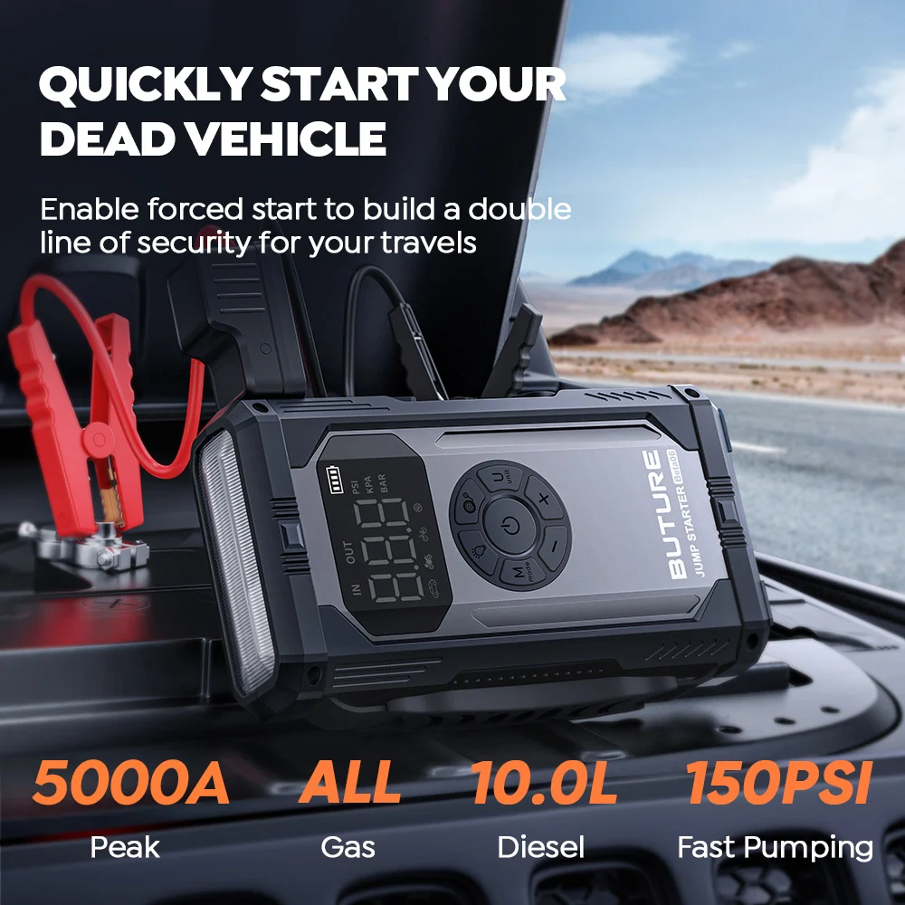 【Vente chaude】Buture Beta06 Démarreur de voiture 5000A avec compresseur d'air