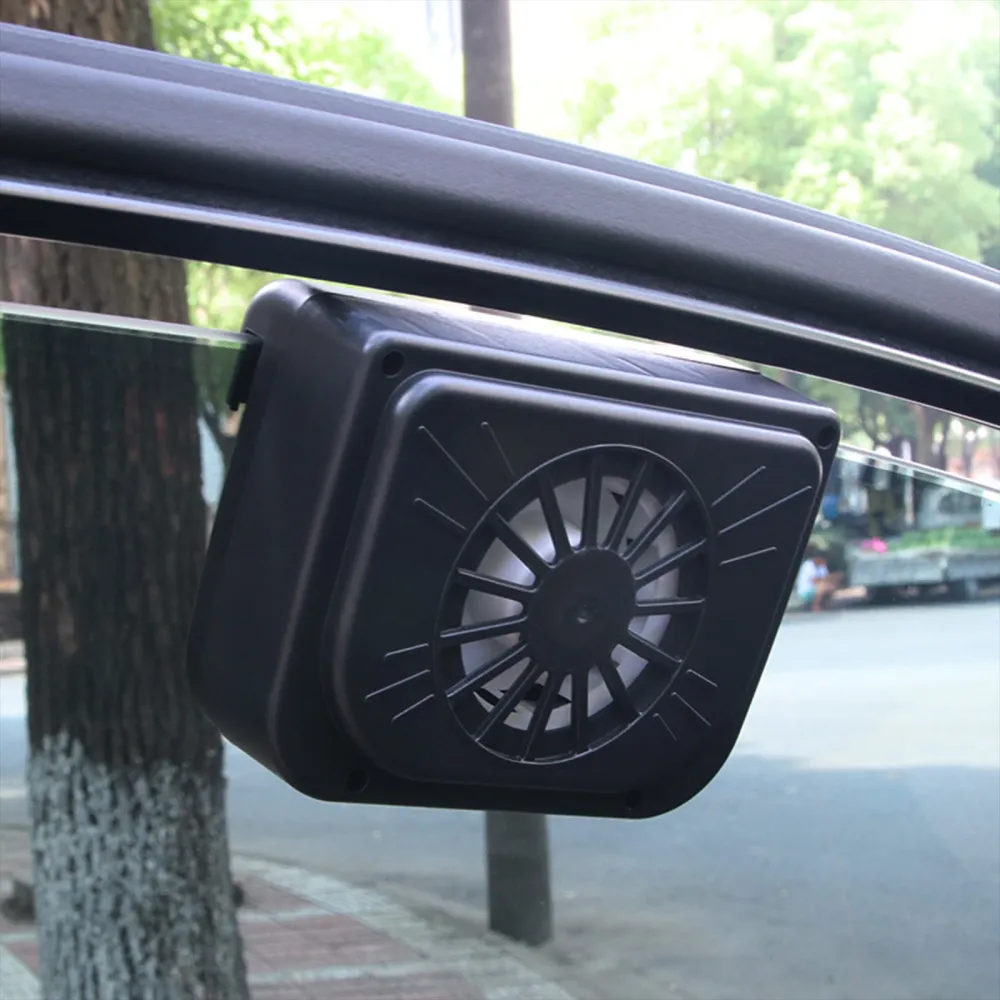 TD® Ventilateur d'extraction de voiture solaire Ventilateur d'extraction de voiture Petit radiateur Refroidisseur de petit...