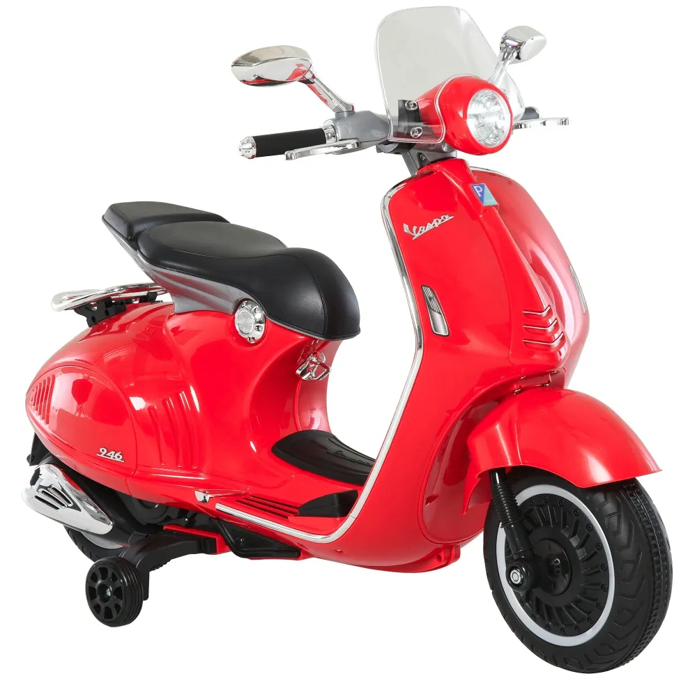 Véhicule pour enfants, moto électrique avec éclairage musical MP3, 3-6 ans, PP, rouge, 108x49x75cm