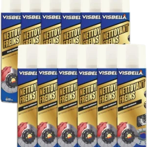 Nettoyant Freins 600 ml Visbella - Nettoyant pour Freins Voiture/Moto, Brake - Cleaner, Super-Dégraissant, Ultra-Efficace,...