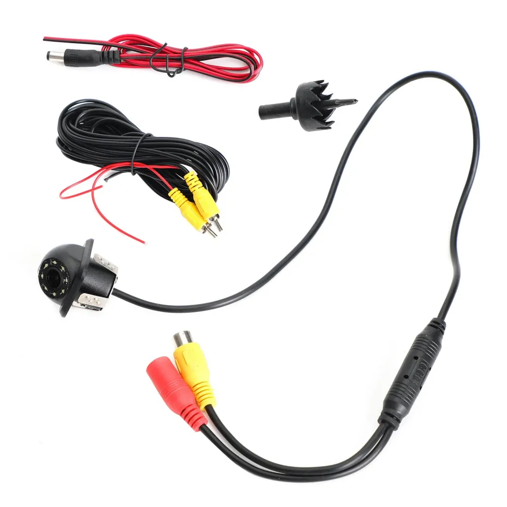 Vision nocturne 8 LED de caméra inverse de secours de vue arrière de voiture de 170掳 HD CMOS imperméable
