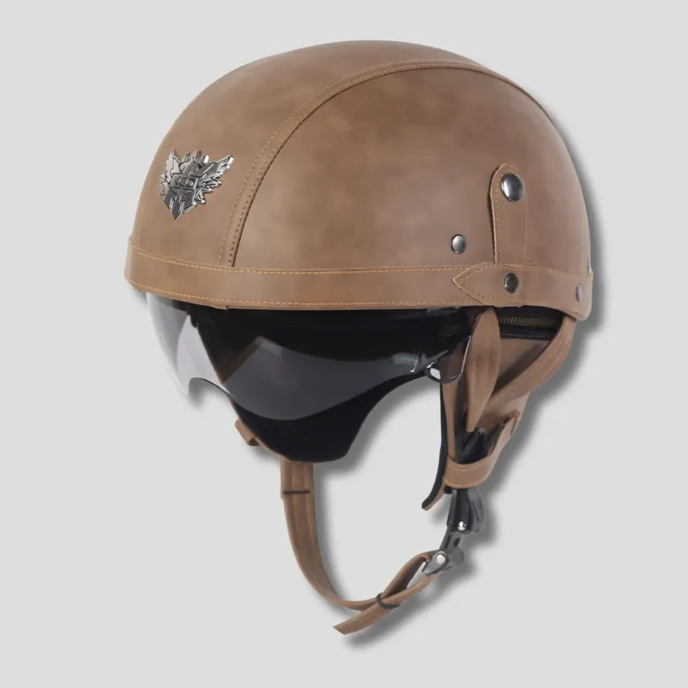 Casque de moto vintage avec visière rétractable Vivre Décor