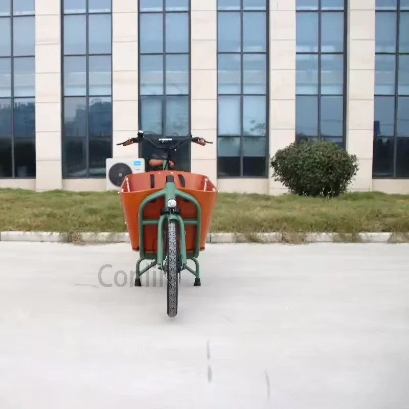 Vélo cargo hollandais 6 vitesses, moteur puissant, charge 300 kg