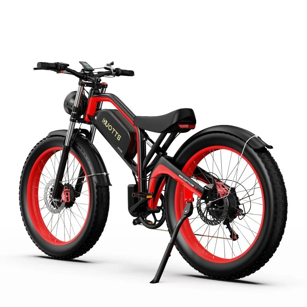 Vélo Électrique Duotts N26 - Moteur 750W*2 Batterie 48V20Ah Autonomie 60KM Freins à Disque - Noir Rouge