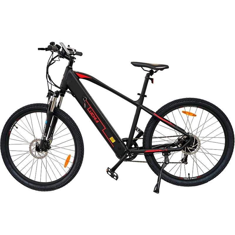 Vélo électrique MTB Spica rouge 27,5" avec freins hydrauliques
