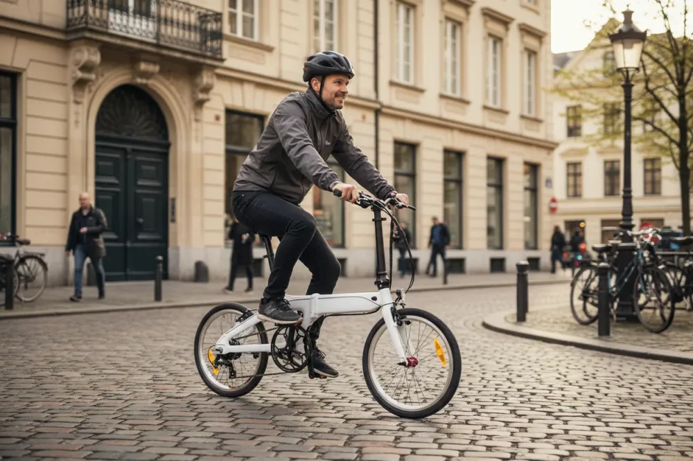 Vélo électrique pliable léger - moteur 250W AKM, batterie LG intégrée - 100 km d'autonomie