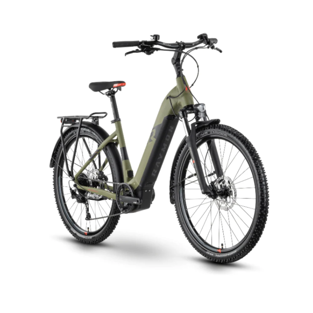 Vélo électrique Raymon CrossRay E 5.0 kaki