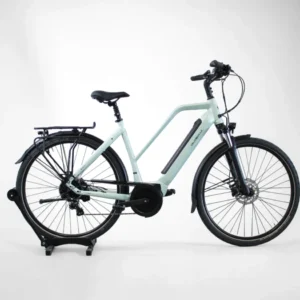 Vélo électrique vélo de ville AEB 490 vert d'eau