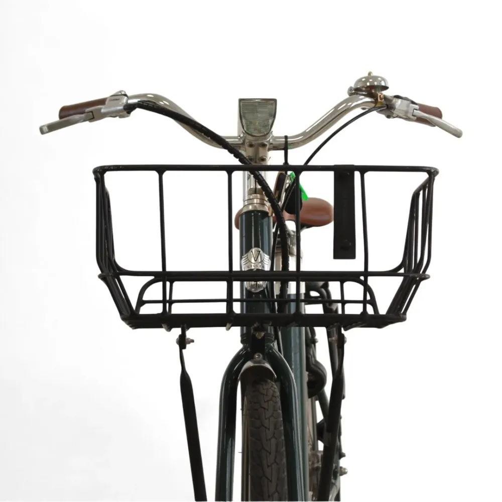 Vélo électrique Voltaire Courcelles vert (avec panier)