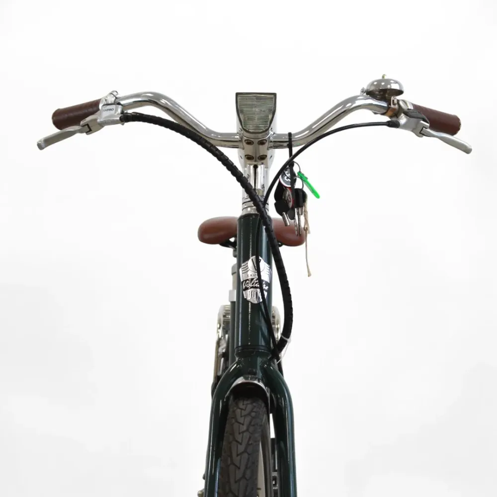 Vélo électrique Voltaire Courcelles vert (sans panier)