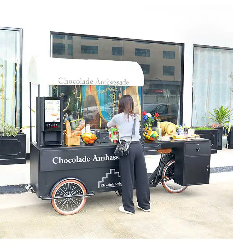 vélo mobile de restauration , cuisine rapide et personnalisable