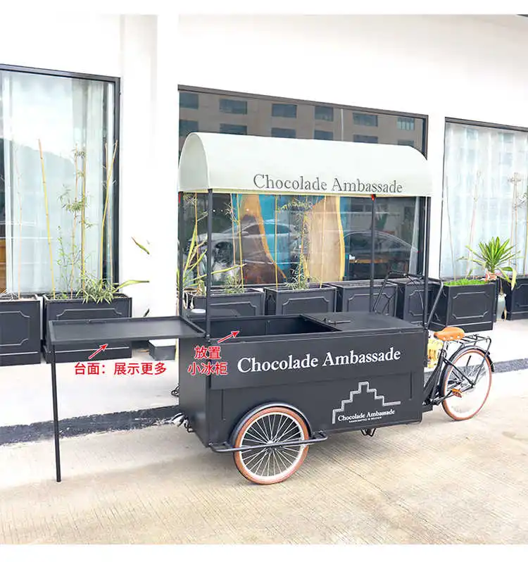 vélo mobile de restauration , cuisine rapide et personnalisable