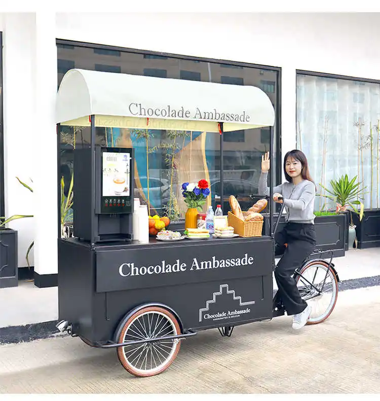 vélo mobile de restauration , cuisine rapide et personnalisable