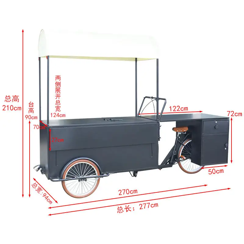 vélo mobile de restauration , cuisine rapide et personnalisable