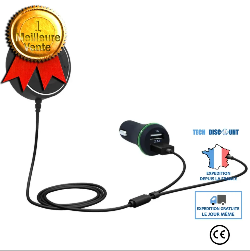 TD® Voiture Bluetooth mains libres voiture récepteur audio Bluetooth voiture Bluetooth AUX
